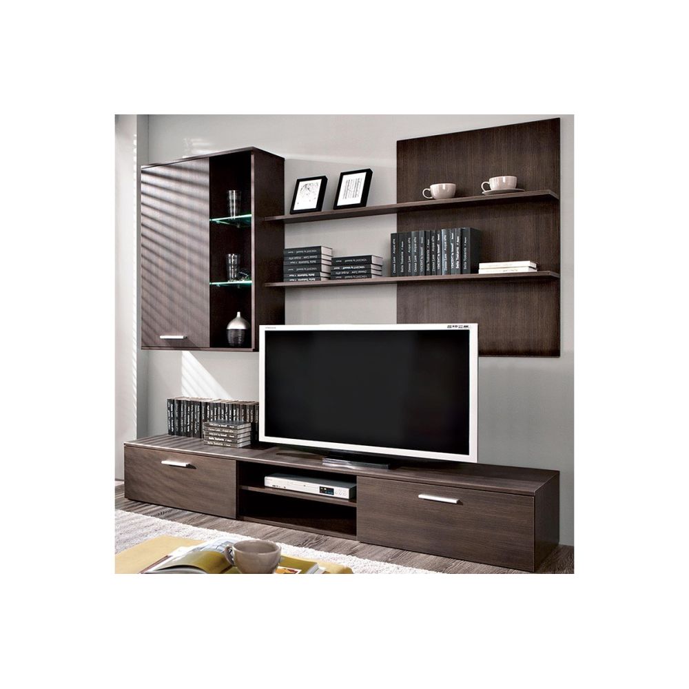 Composición para TV con Iluminación LED en Wenge