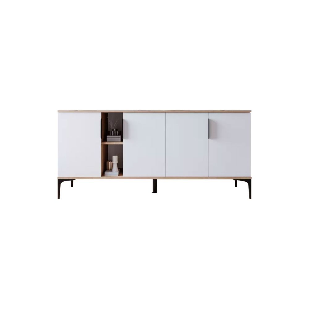 Buffet en Melamina Blanco, Diseño Moderno y Duradero