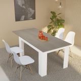 Mesa de Comedor Extensible, Mesa Salón, Robusta, Color Andersen Pino, andersen pino gris