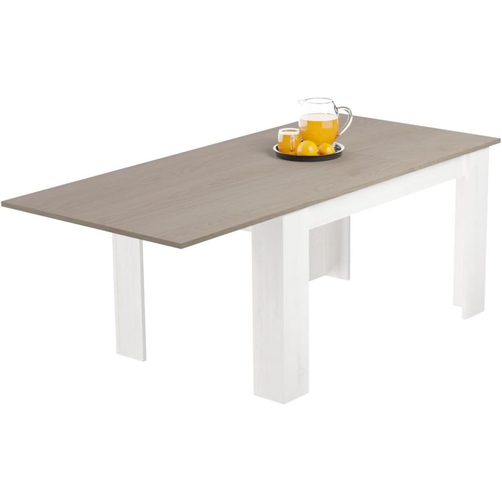 Mesa de Comedor Extensible, Mesa Salón, Robusta, Color Andersen Pino, andersen pino gris