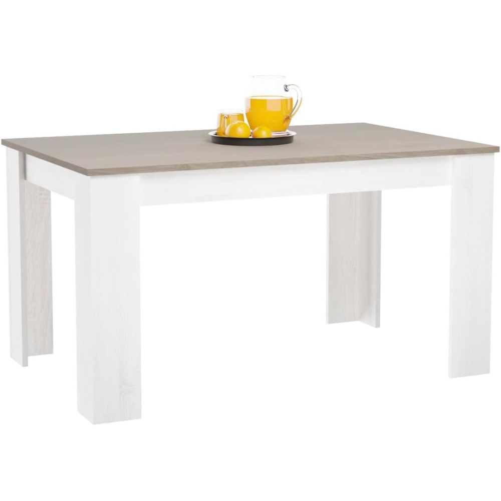 Mesa de Comedor Extensible, Mesa Salón, Robusta, Color Andersen Pino, andersen pino gris