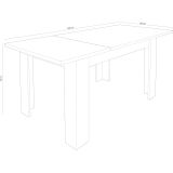 Mesa de Comedor Extensible, Mesa Salón, Robusta, Color Andersen Pino, andersen pino gris