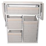 Mueble de plancha Lisboa color blanco con 4 cajones