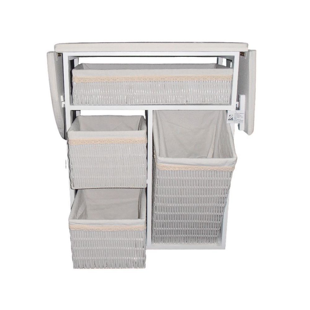 Mueble de plancha Lisboa color blanco con 4 cajones