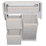 Mueble de plancha Lisboa color blanco con 4 cajones