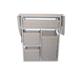Mueble de plancha Lisboa color blanco con 4 cajones