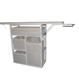 Mueble de plancha Lisboa color blanco con 4 cajones