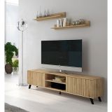 Mueble de TV + 2 Estantes, 2 Compartimentos