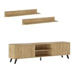 Mueble de TV + 2 Estantes, 2 Compartimentos