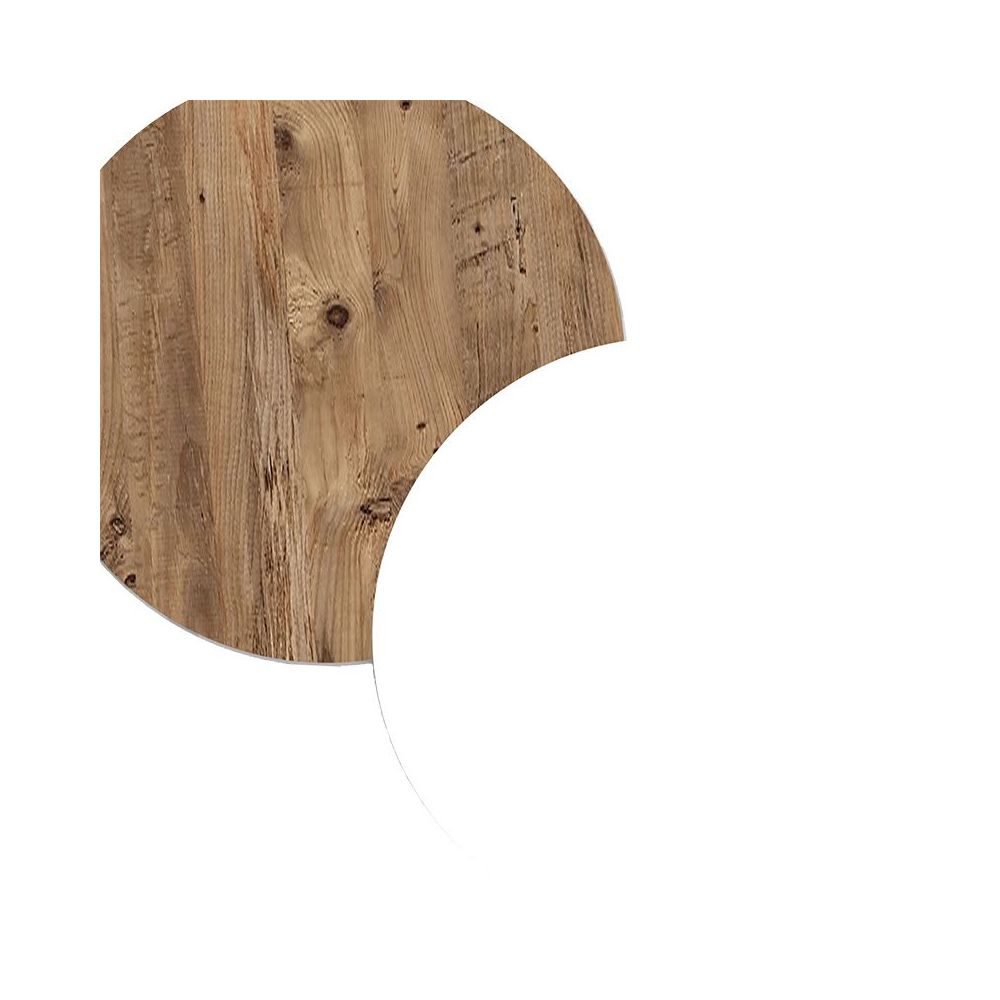 Mueble Mesa TV de Pared Color Blanco-Roble